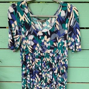 *EUC* Kristin Davis Floral Short-Sleeved Dress